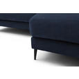 ECKSOFA  in Flachgewebe Dunkelblau  253/177 cm  - Schwarz/Dunkelblau, Design, Textil/Metall (253/177cm) - Dieter Knoll