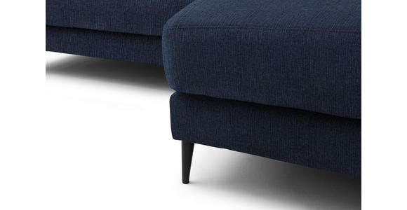 ECKSOFA  in Flachgewebe Dunkelblau  253/177 cm  - Schwarz/Dunkelblau, Design, Textil/Metall (253/177cm) - Dieter Knoll