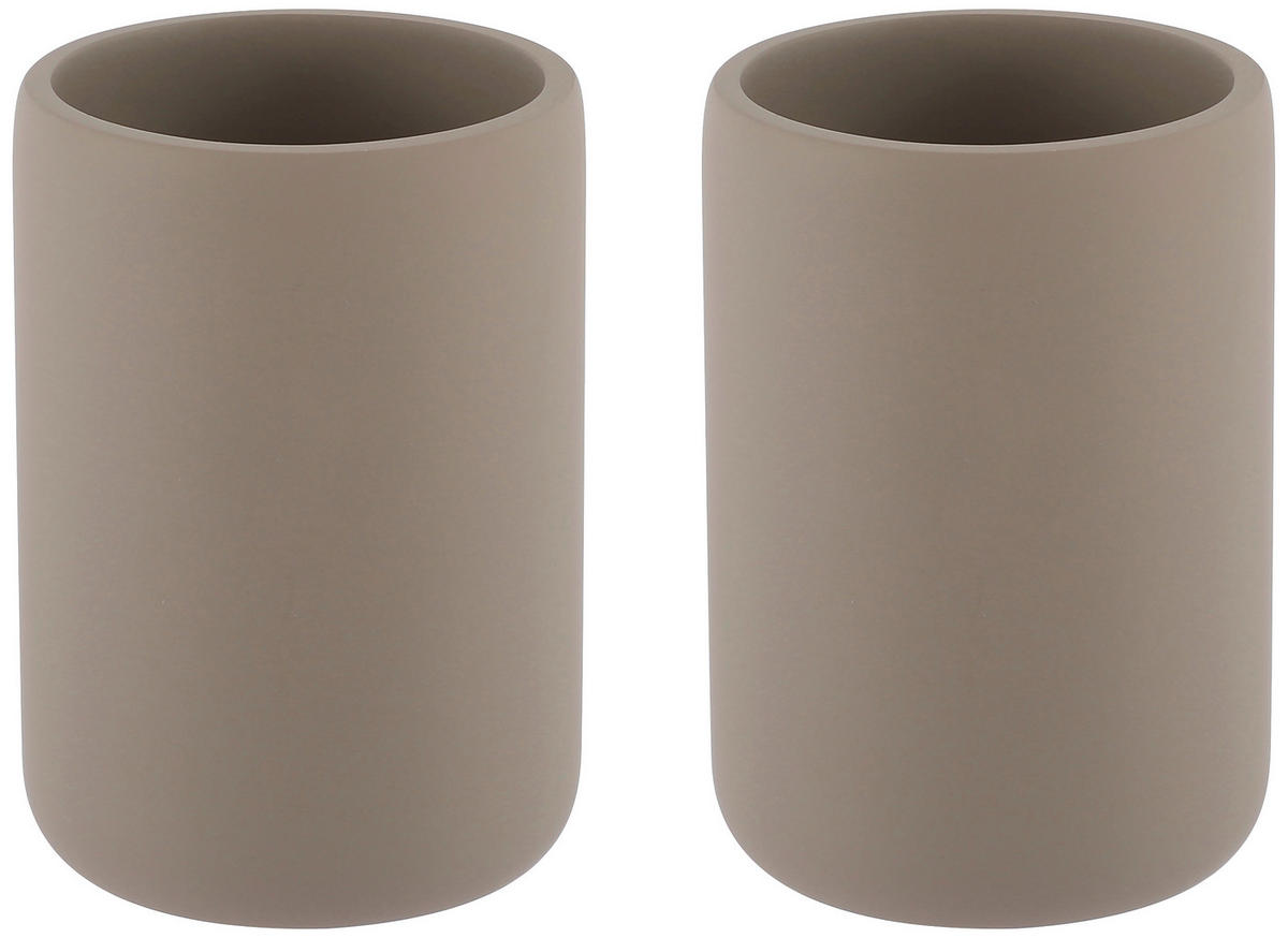 ZAHNPUTZBECHER Kunststoff  - Taupe, Trend, Kunststoff (7,3/10,2cm) - Homeware