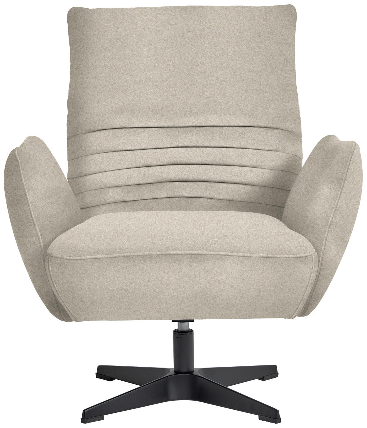 SESSEL in Teddystoff Beige  - Beige/Schwarz, Design, Textil/Metall (60/94/86cm) - Dieter Knoll