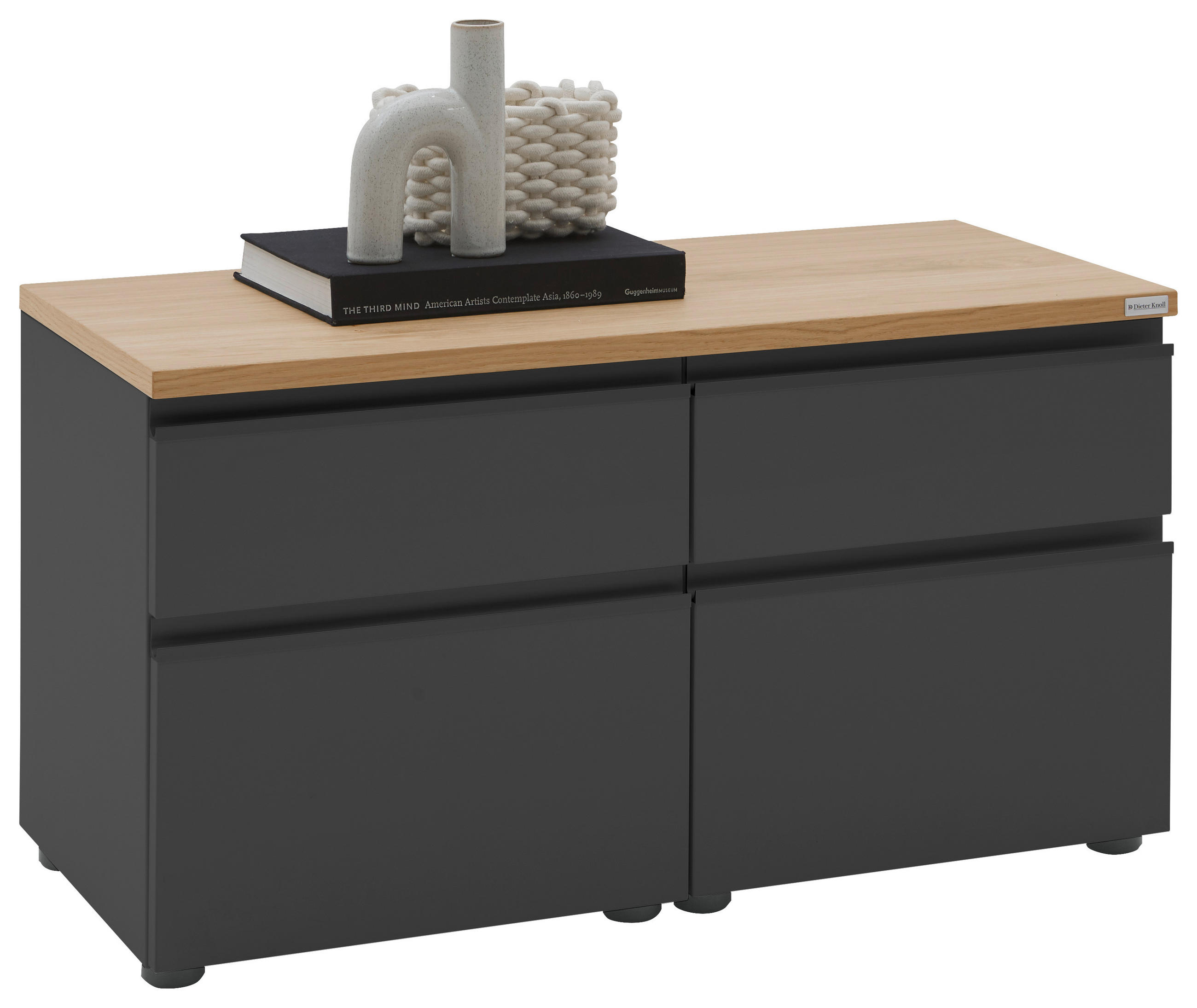 LOWBOARD  in 90/46/41 cm  - Eichefarben/Anthrazit, Design, Holzwerkstoff/Kunststoff (90/46/41cm) - Dieter Knoll