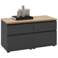 LOWBOARD  in 90/46/41 cm  - Eichefarben/Anthrazit, Design, Holzwerkstoff/Kunststoff (90/46/41cm) - Dieter Knoll