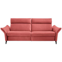 3-SITZER-SOFA in Echtleder Rot  - Anthrazit/Rot, Design, Leder/Metall (224/94/95cm) - Himolla