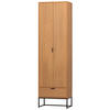 MEHRZWECKSCHRANK 60/210/36 cm  in Eichefarben  - Eichefarben/Schwarz, Design, Holz/Metall (60/210/36cm) - Livetastic