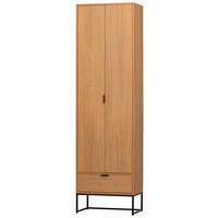 MEHRZWECKSCHRANK 60/210/36 cm  in Eichefarben  - Eichefarben/Schwarz, Design, Holz/Metall (60/210/36cm) - Livetastic