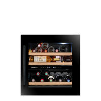 WEINKÜHLSCHRANK AVI60F2FV  - Schwarz, Basics, Glas/Holz (58,9/54,8/59,5cm)