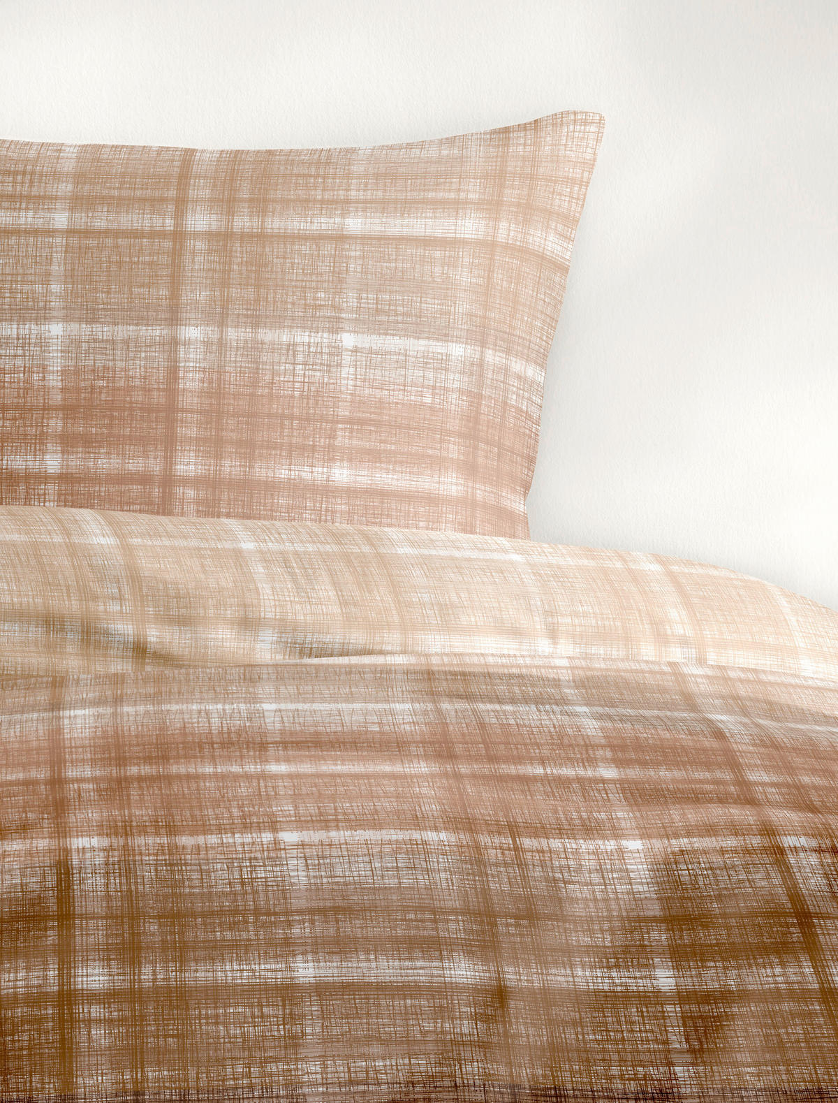 BETTWÄSCHE 2-teilig Biber 135/200 cm  - Terracotta, Design, Textil (135/200cm) - Bierbaum
