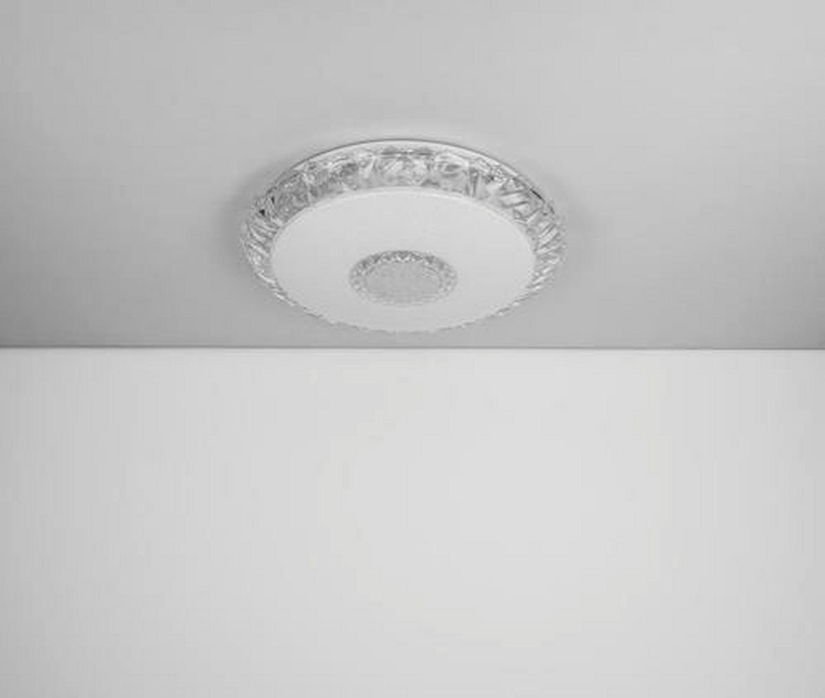 STROPNÉ LED SVIETIDLO, 50/10 cm  - biela/opálová, Basics, kov/plast (50/10cm) - Globo
