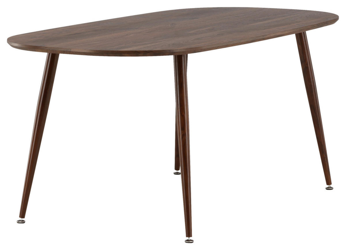 MATBORD i metall, trämaterial 180/90/75 cm   - mörkbrun, Design, metall/trämaterial (180/90/75cm) - Livetastic