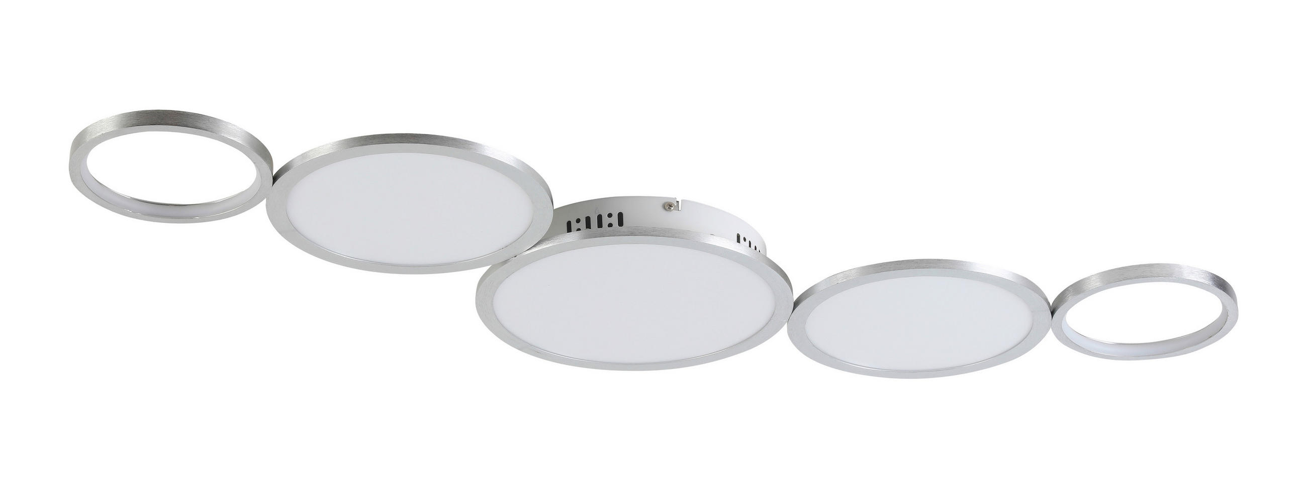 PLAFONIERĂ CU LED - culoare aluminiu, Design, plastic/metal (107/51/6cm) - Novel