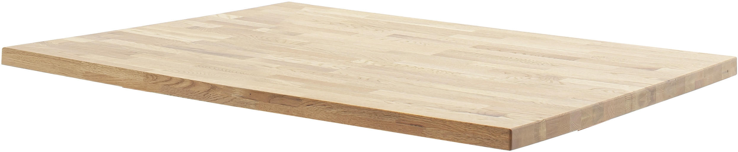 TISCHPLATTE Wildeiche massiv Wildeiche  - Wildeiche, Natur, Holz (160/75/4cm) - Carryhome