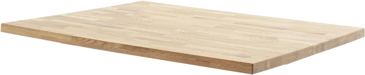 TISCHPLATTE Wildeiche massiv Wildeiche  - Wildeiche, Natur, Holz (180/90/4cm) - Carryhome