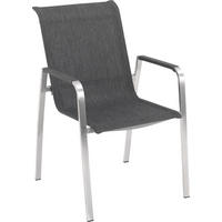 STOHOVATELNÉ KŘESLO, kov, textil - tmavě šedá/barvy nerez oceli, Design, kov/textil (56/91/65,50cm) - Amatio