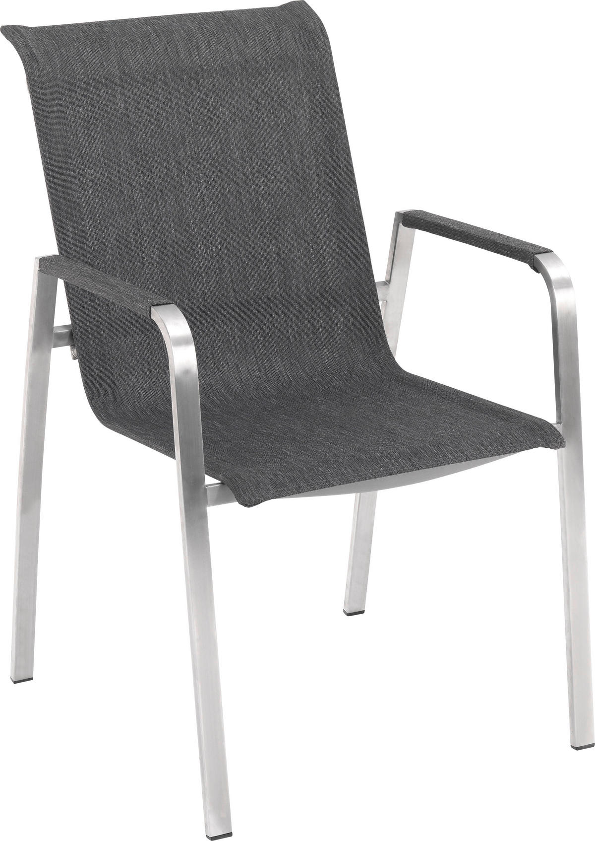 STOHOVATELNÉ KŘESLO, kov, textil - tmavě šedá/barvy nerez oceli, Design, kov/textil (56/91/65,50cm) - Amatio