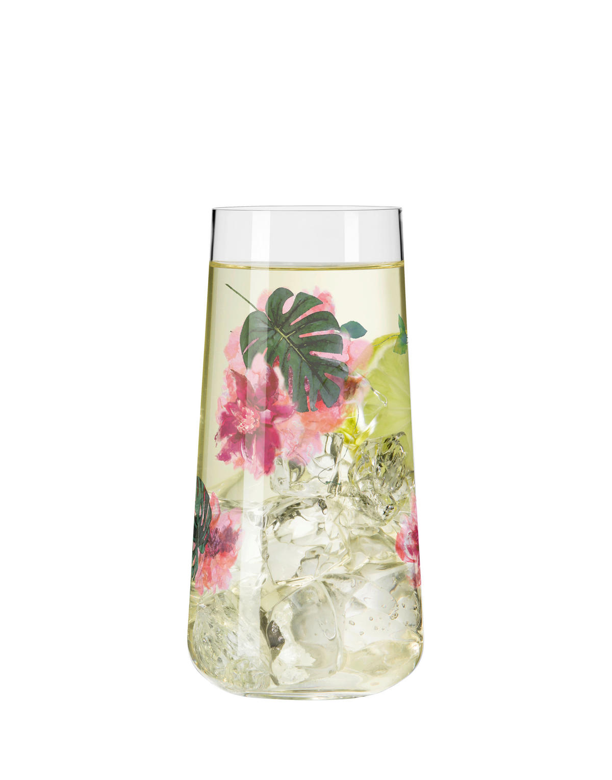 LONGDRINKGLAS Sommersonett 614 ml 2-teilig  - Rosa/Grün, LIFESTYLE, Glas (6,6/16,6cm) - Ritzenhoff