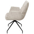 ARMLEHNSTUHL  in Schmiedeeisen Webstoff  - Beige/Schwarz, Design, Textil/Metall (58/89,5/64cm) - Novel