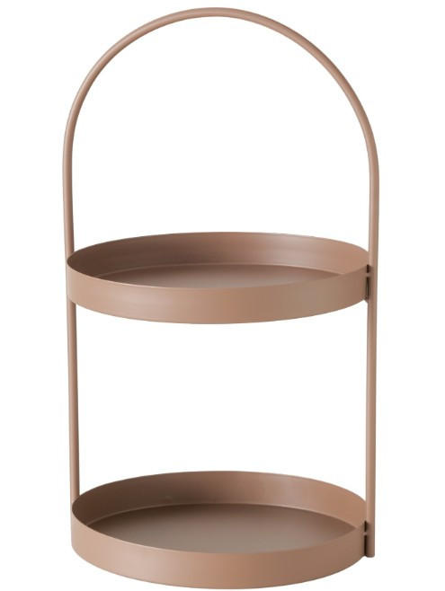 ETAGERE 2-stöckig - Braun, Trend, Metall (27/25/45cm) - Ambia Home