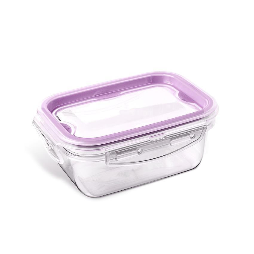 DÓZA NA SKLADOVANIE POTRAVÍN plast  plast 0,45  l - lila/priehľadné, Konventionell, plast (14cm) - Boxxx