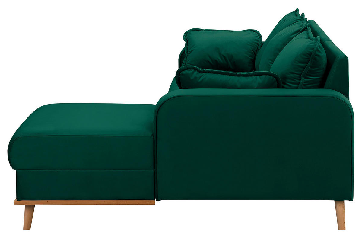 ECKSOFA Mikrofaser Grün  - Wengefarben/Grün, Design, Holz/Textil (230/150cm) - Livetastic