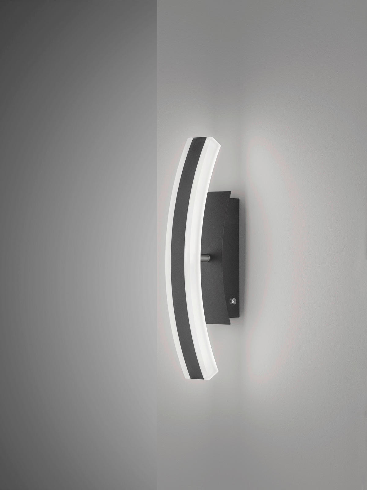 LED-WANDLEUCHTE Stiff TW   - Nickelfarben, Design, Metall (7/36,5cm) - Fischer & Honsel