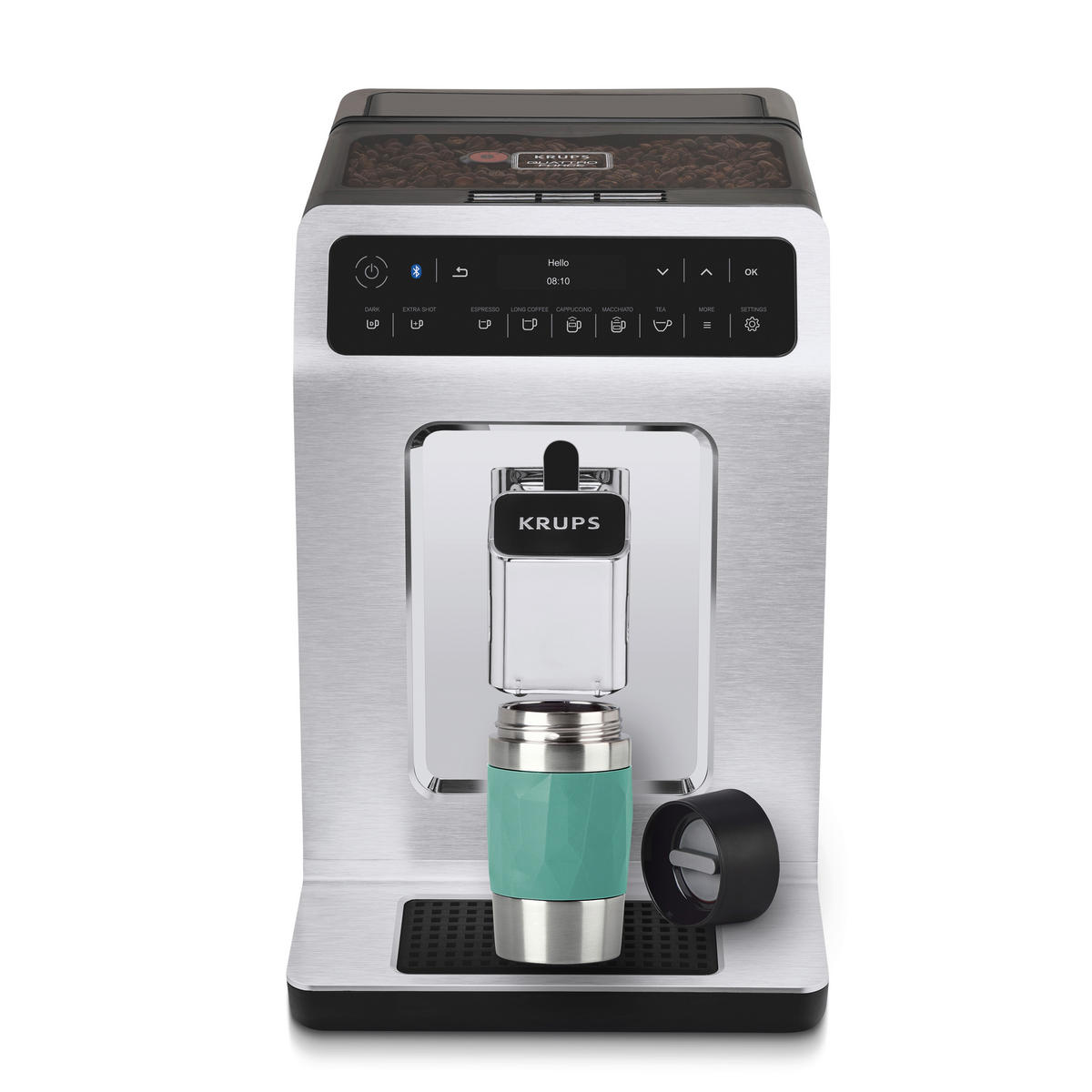THERMOBECHER TRAVEL MUG COMPACT 0,3 L  - Petrol, Basics, Kunststoff/Metall (8,0/9,0/15,0cm) - Emsa