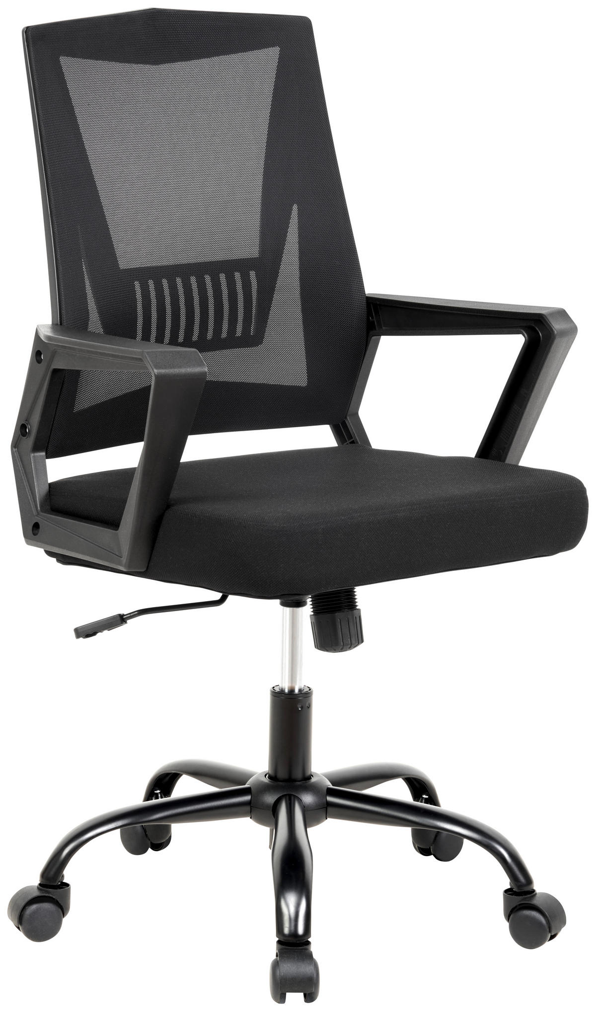 SNURRSTOL  i nätklädsel, vävt tyg svart  - svart, Modern, metall/textil (56/95.5/58cm) - Carryhome