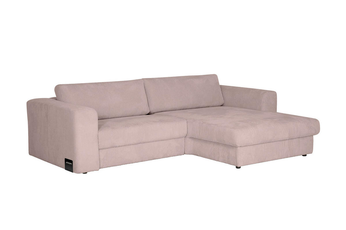 ECKSOFA JOOP Rosa Cord  - Schwarz/Rosa, KONVENTIONELL, Kunststoff/Textil (269/192cm) - Joop!