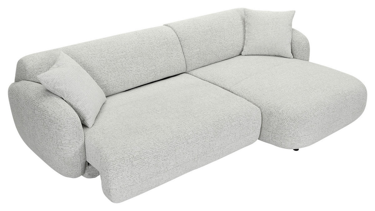 ECKSOFA Flachgewebe Creme, Beige  - Beige/Creme, Modern, Kunststoff/Textil (275/162cm) - Carryhome