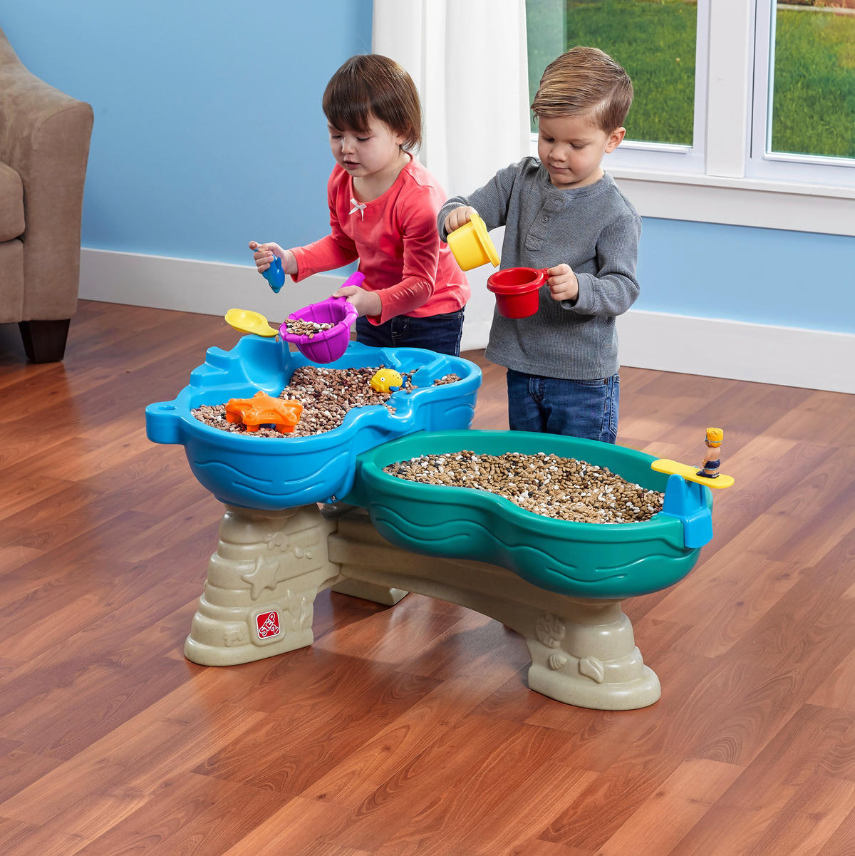 SPIELTISCH SPILL & SPLASH  - Blau/Multicolor, KONVENTIONELL, Kunststoff (109,9/57,2/63,5cm) - Ambia Garden