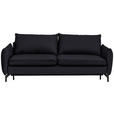 SCHLAFSOFA in Schwarz  - Schwarz, Design, Textil/Metall (224/89/105cm) - Novel