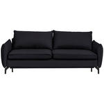 SCHLAFSOFA in Schwarz  - Schwarz, Design, Textil/Metall (224/89/105cm) - Novel