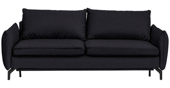 SCHLAFSOFA in Schwarz  - Schwarz, Design, Textil/Metall (224/89/105cm) - Novel