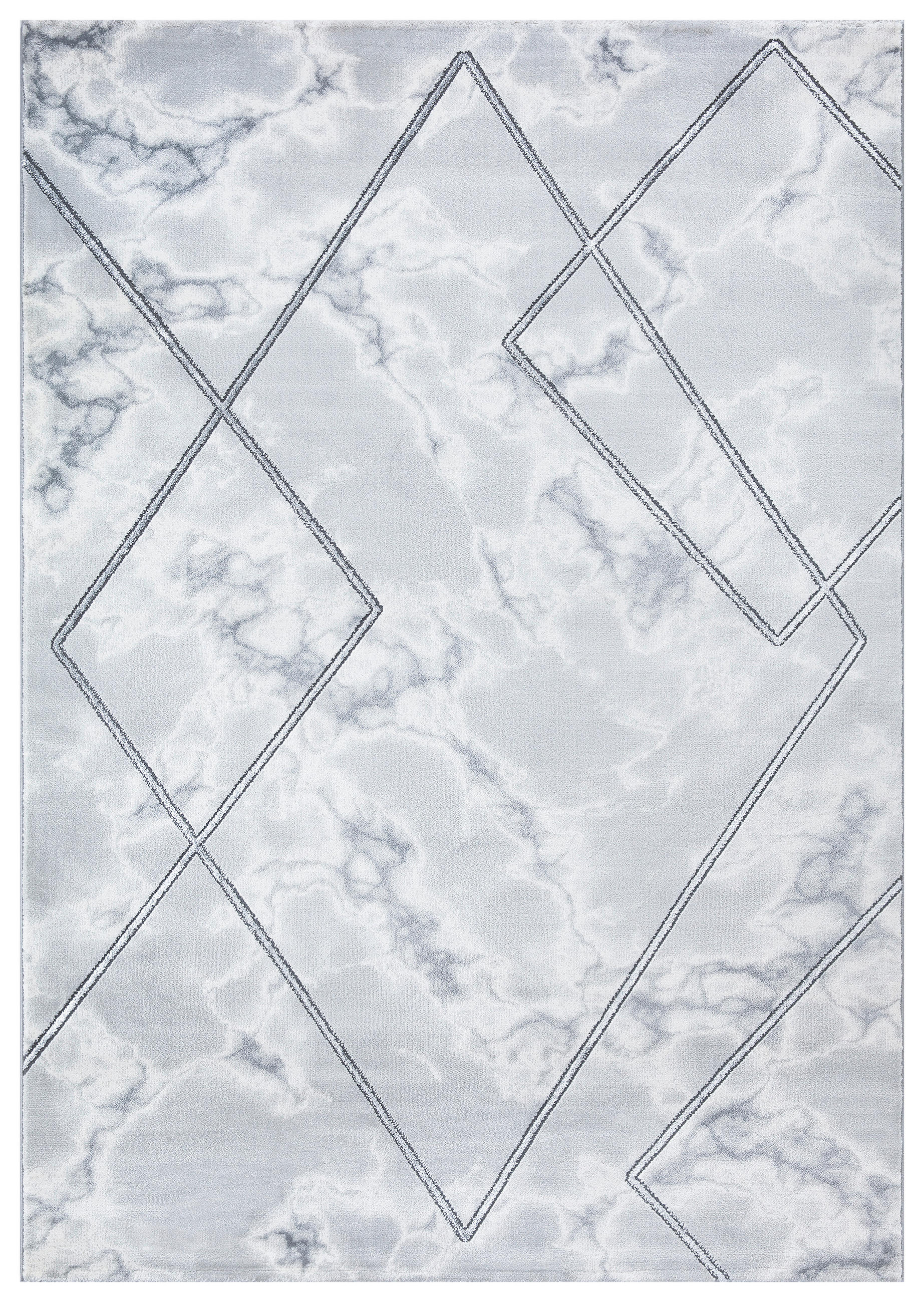 Novel Webteppich 38814 Silber, Dunkelgrau 80x150 cm