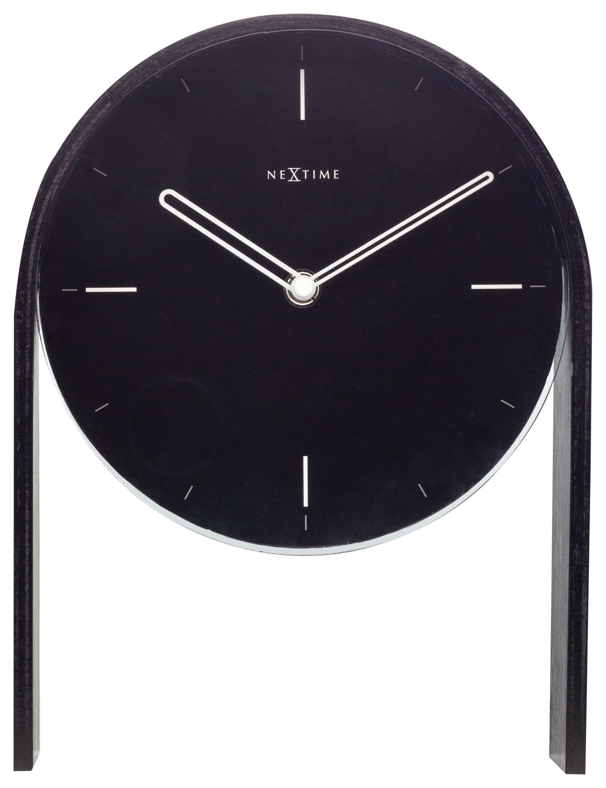 BORDSKLOCKA 21/27/6,5 cm   - svart, Basics, trä/glas (21/27/6,5cm)