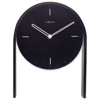 TISCHUHR 21/27/6,5 cm   - Schwarz, Basics, Glas/Holz (21/27/6,5cm)