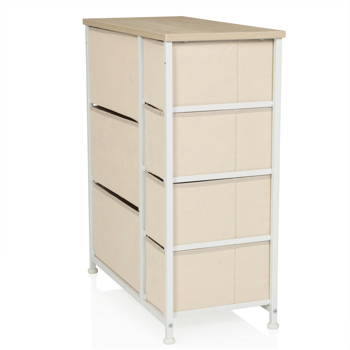 BYRÅ 63,5/73/30 cm  - beige/vit, Modern, textil/plast (63,5/73/30cm) - MID.YOU