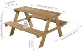 KINDERSITZGRUPPE roba Outdoor + Teakfarben  - Teakfarben, Basics, Holz (89/50/84,5cm) - Roba