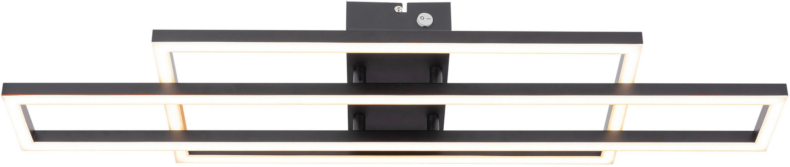 PLAFONIERĂ CU LED - negru, Trend, metal (76,5/21,5/7cm) - Novel