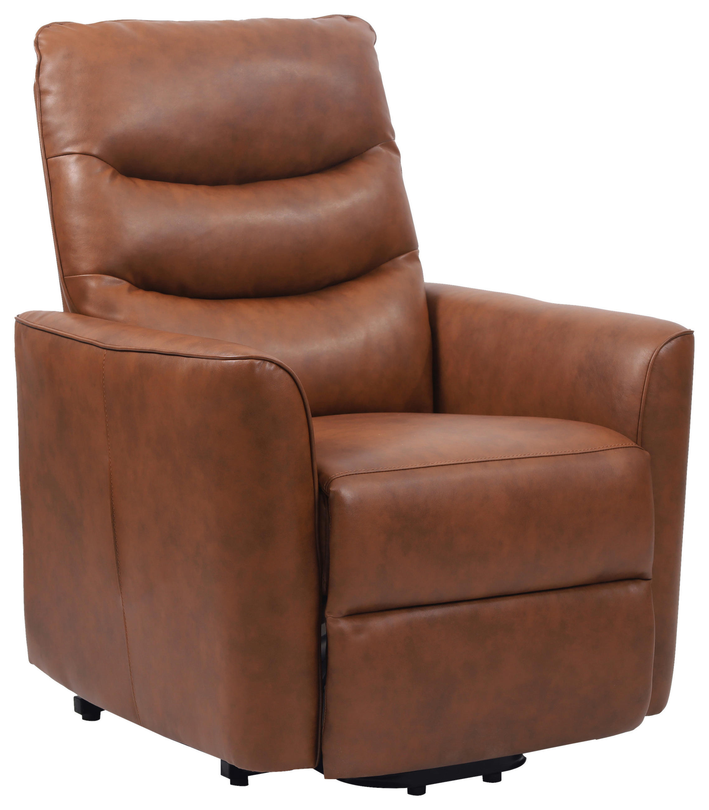 FERNSEHSESSEL  mit Lederlook Braun  - Schwarz/Braun, KONVENTIONELL, Textil/Metall (76/105/88cm) - MID.YOU