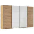SCHWEBETÜRENSCHRANK 361/235/68 cm 4-türig  - Chromfarben, KONVENTIONELL, Glas/Holzwerkstoff (361/235/68cm) - Novel