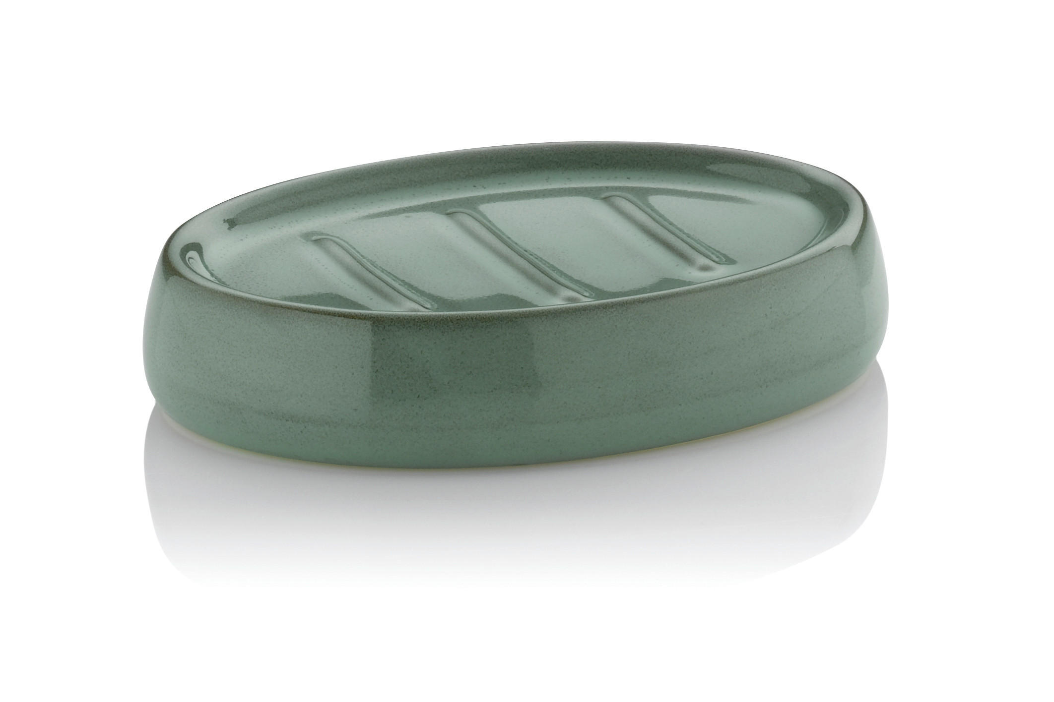 SEIFENSCHALE Keramik  - Grün, Basics, Keramik (12,0/10,0/2,5cm) - Kela