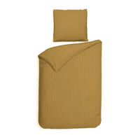 BETTWÄSCHE 2-teilig Banda Makosatin 135/200 cm  - Goldfarben, Basics, Textil (135/200cm)