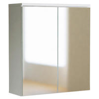 SPEGELSKÅP  - vit, Trend, trämaterial/glas (54/61/20cm) - MID.YOU
