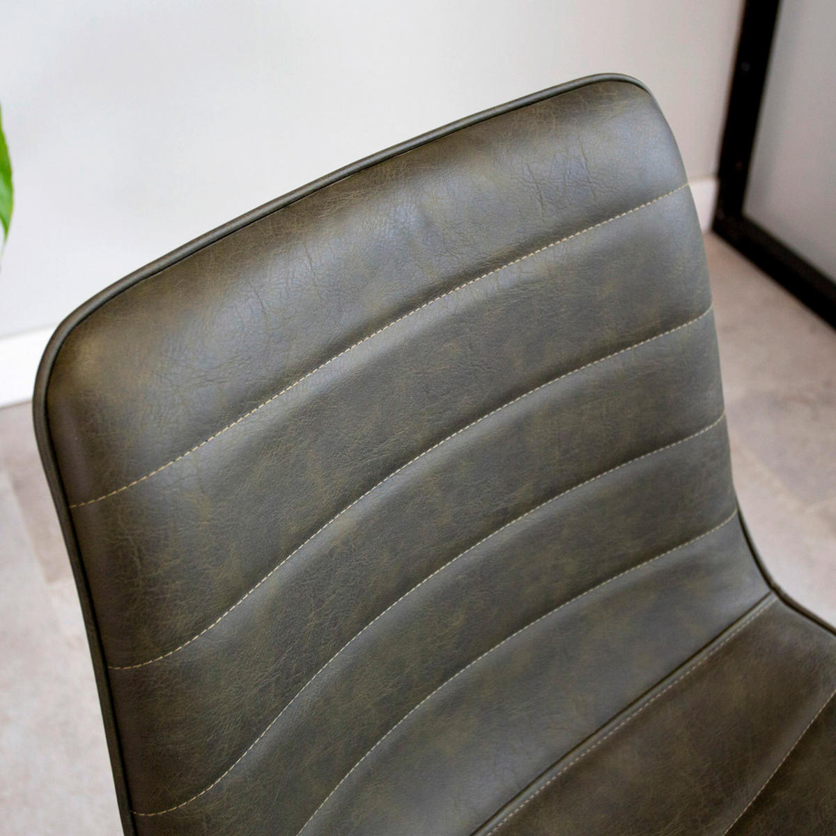 STUHL - Dunkelgrün, KONVENTIONELL, Kunststoff/Textil (48/77/56cm) - MID.YOU