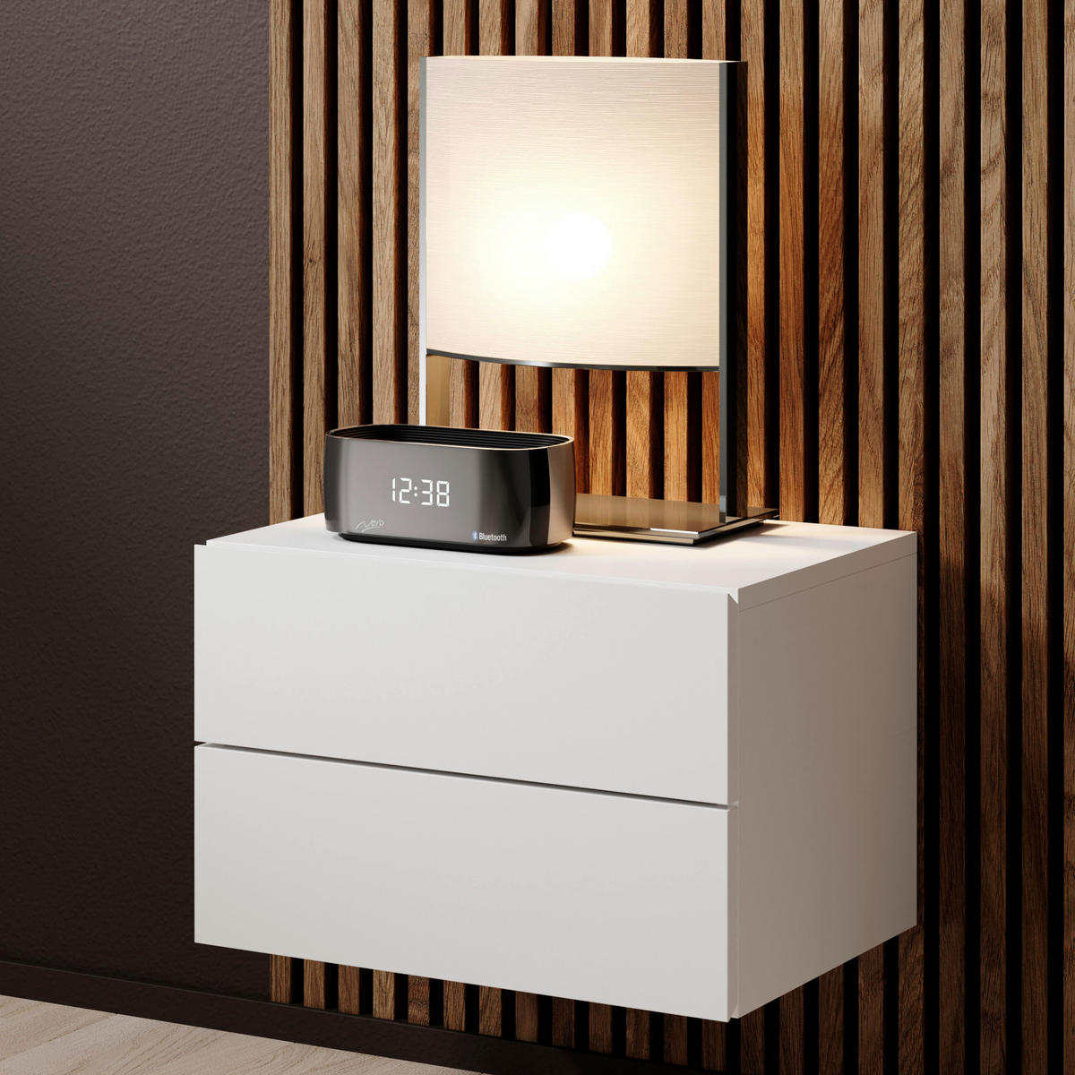 NACHTSCHRANK  - Weiß, MODERN, Holzwerkstoff (42/28cm) - Livetastic