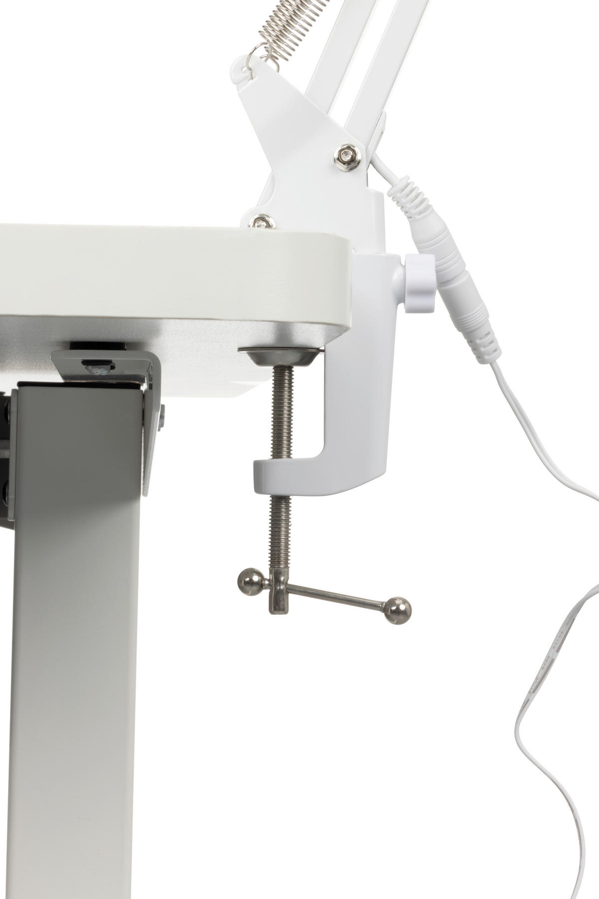 LAMPA NA PÍSACÍ STÔL, 60/15,8/33 cm - biela, Basics, kov/plast (60/15,8/33cm) - Novel