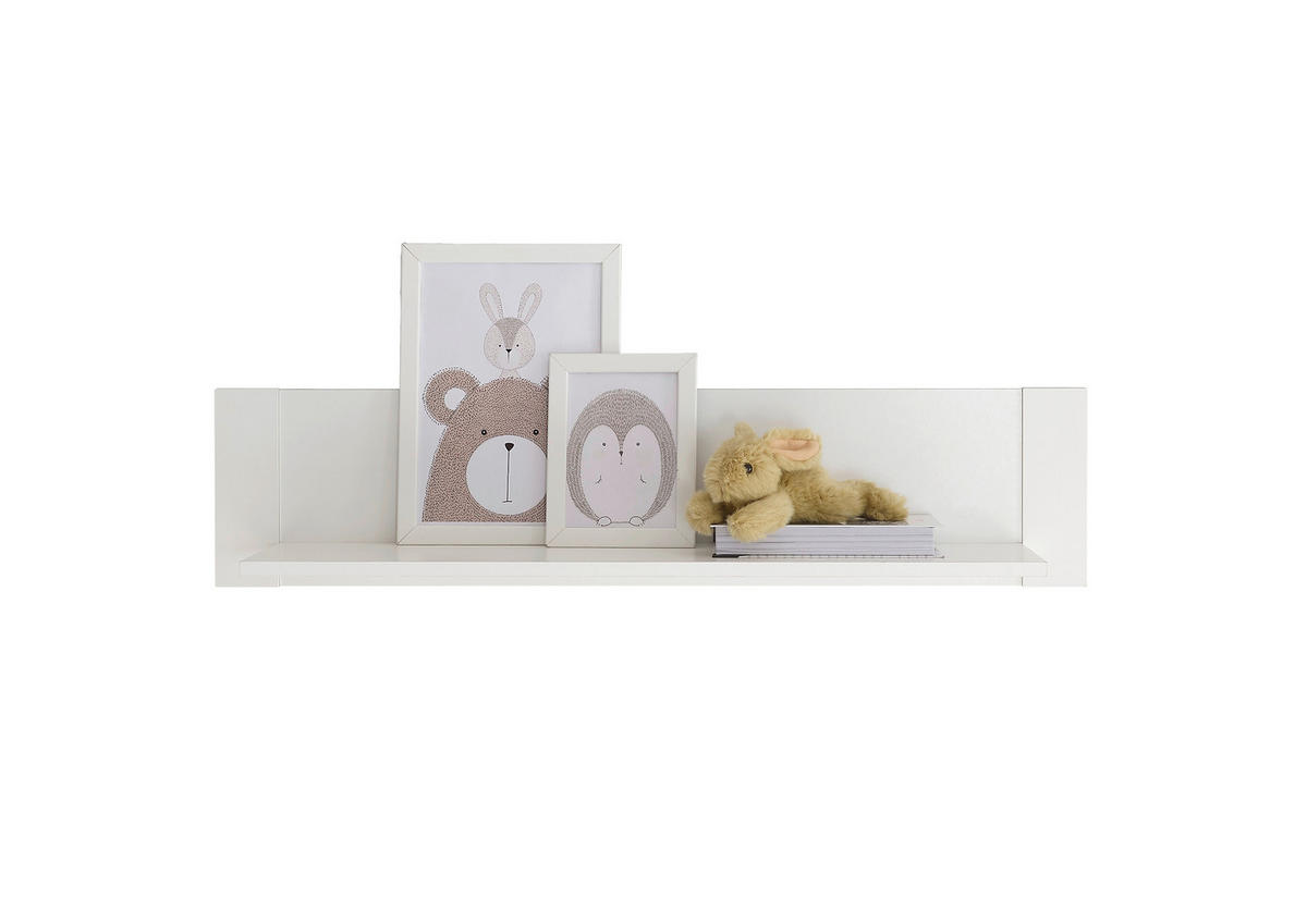 POLICA ZIDNA  Pulni  - bijela, Basics, drvni materijal (96/22/22cm) - My Baby Lou