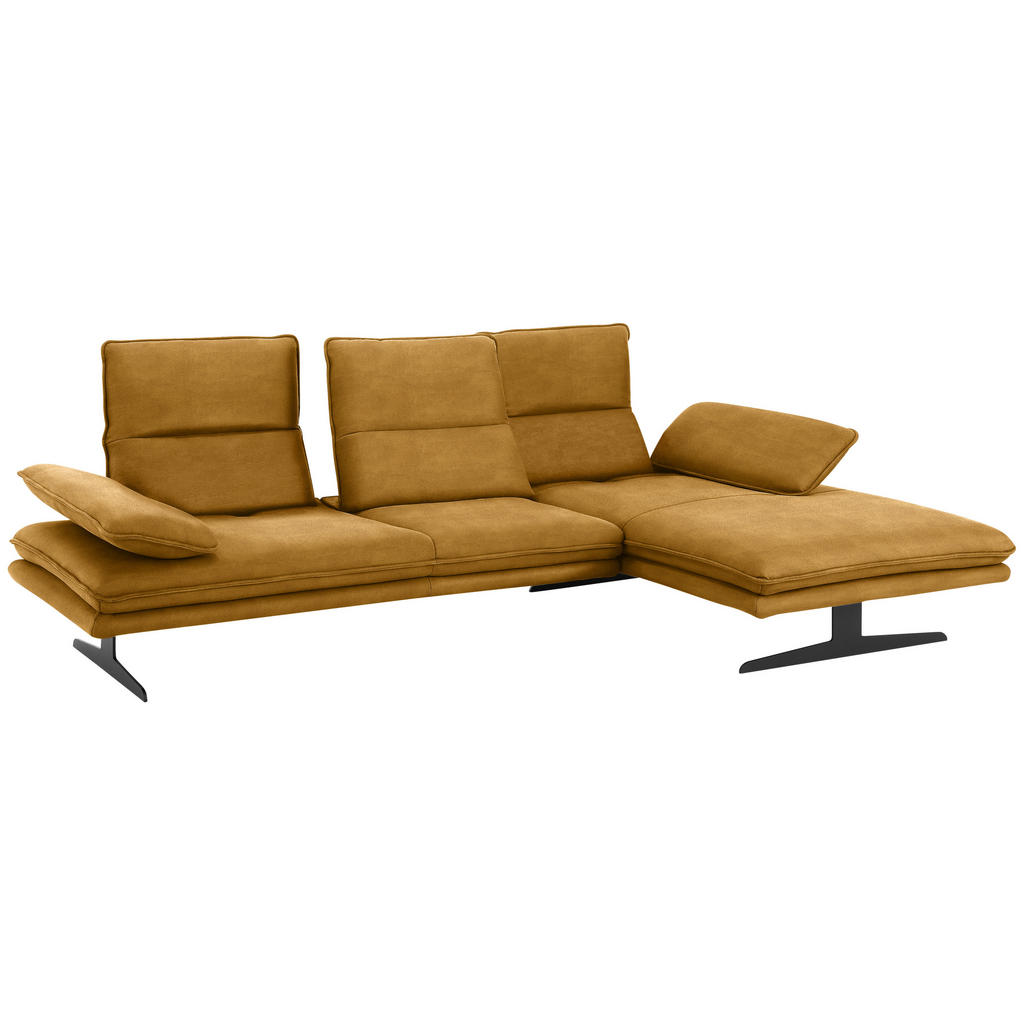 Thumbnail - Chilliano Ecksofa, Orange, Textil, Ottomane rechts, L-Form, 291x164 cm, Goldenes M, Emas, Dgm, Typenauswahl, Lederauswah...