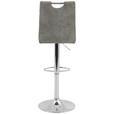 BARHOCKER in Textil Grau  - Chromfarben/Grau, KONVENTIONELL, Textil/Metall (38/97-119/50cm) - Carryhome