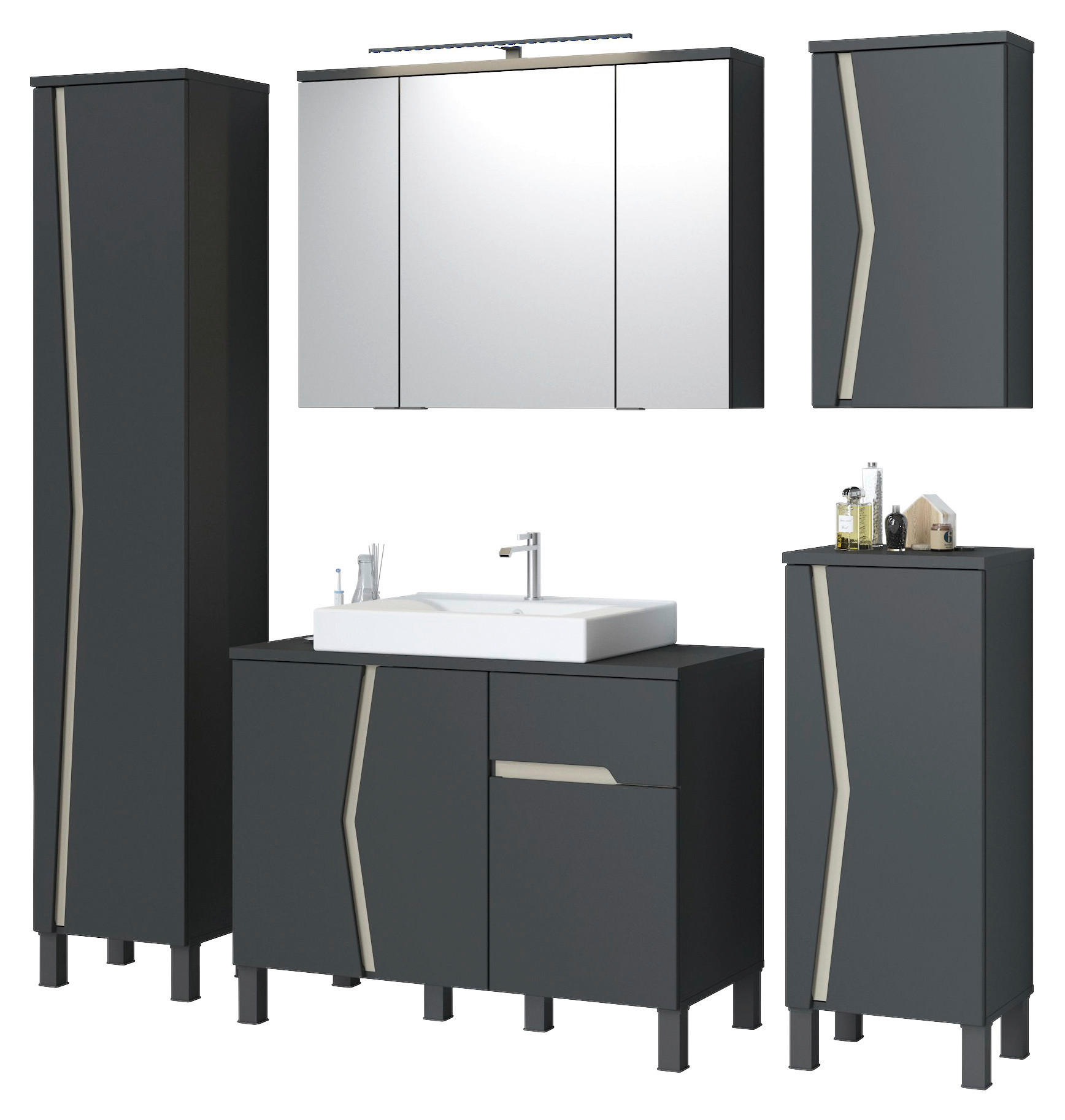 HÄNGESCHRANK 40/72,5/20,3 cm  - Anthrazit, MODERN, Holzwerkstoff (40/72,5/20,3cm) - MID.YOU